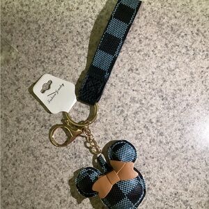 Plaid Keychain with Bow